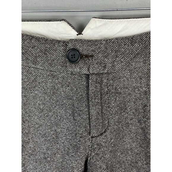 Banana Republic Women 29 Vintage Pants Wool Gray Herringbone Trouser Preppy Y2K - Picture 8 of 12